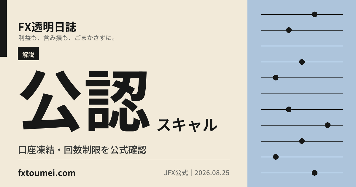 JFXはスキャルピング公認?口座凍結・回数制限の公式回答の要点カード