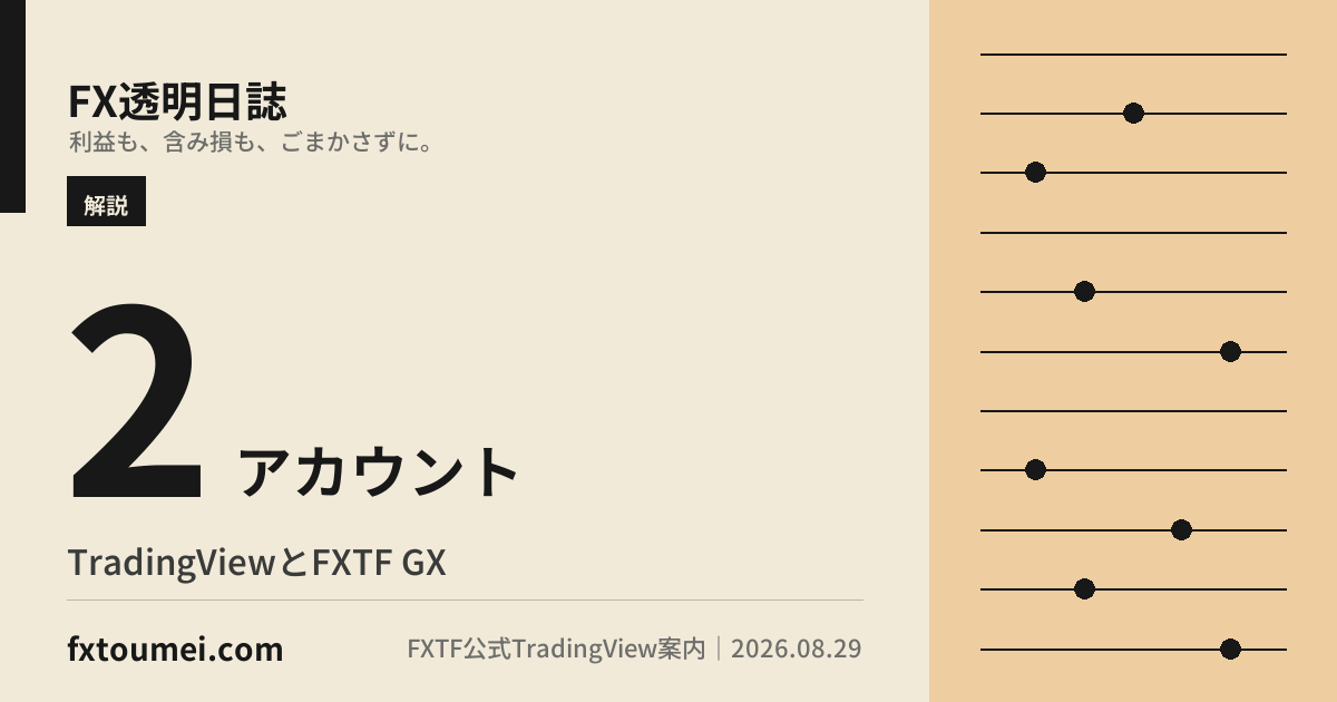 FXTF TradingViewの接続方法|ログイン・発注・GXとの違いの要点カード